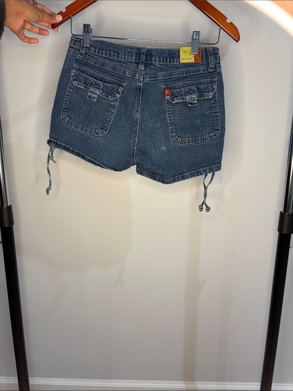 Banana Republic Blue Denim Drawstring Jean Shorts